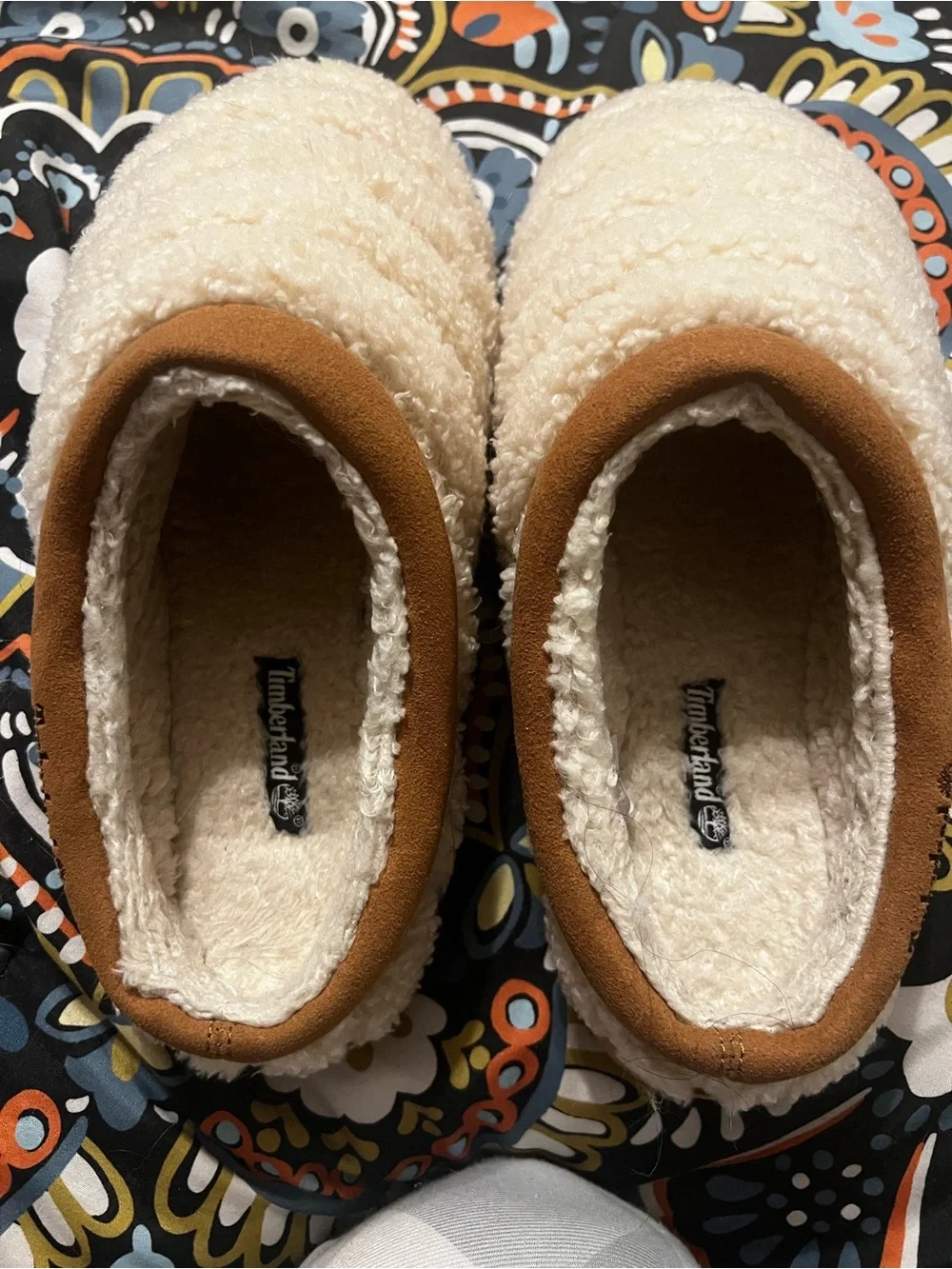 Timberland furry slip on